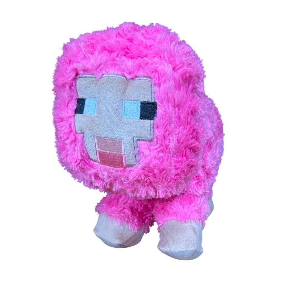 Minecraft Bright Pink Sheep Plush 15" Large Mojang Jay Franco 2025